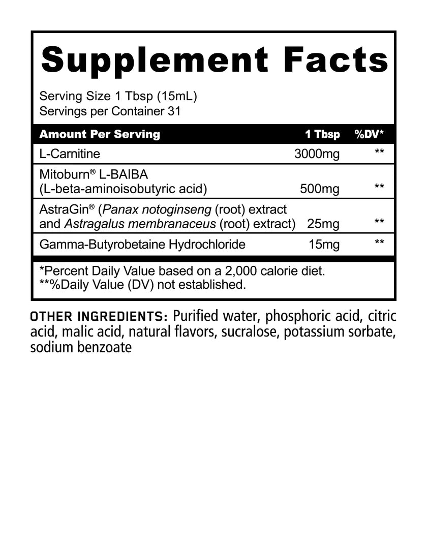 BURN Stim-Free Liquid Thermogenic (Raspberry Limeade)