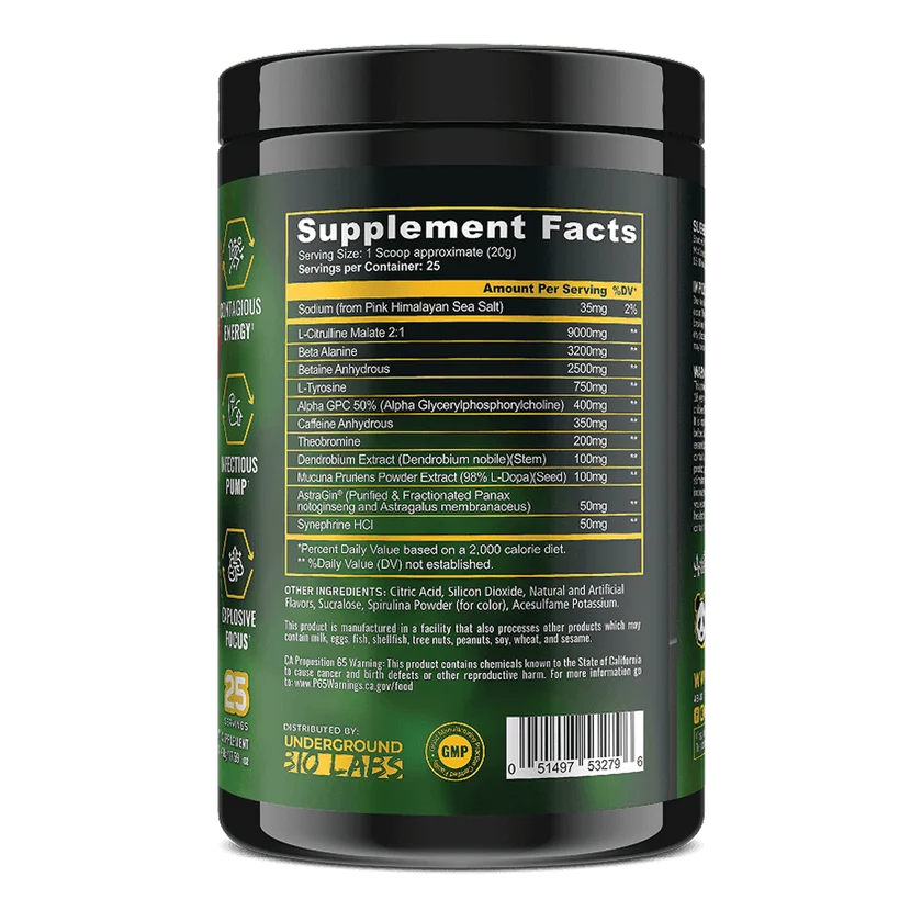 PANDAMIC PRE-WORKOUT SOUR APPLE MELON CANDY