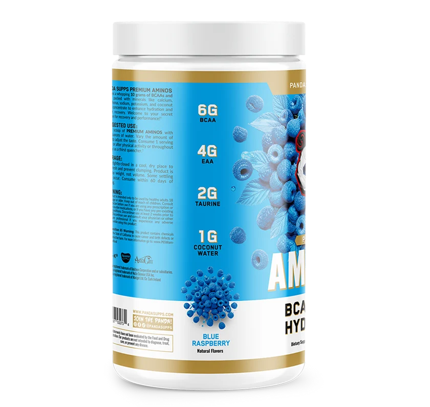 AMINOS | BCAA + EAA + HYDRATION + ELECTROLYTES (Blue Raspberry)