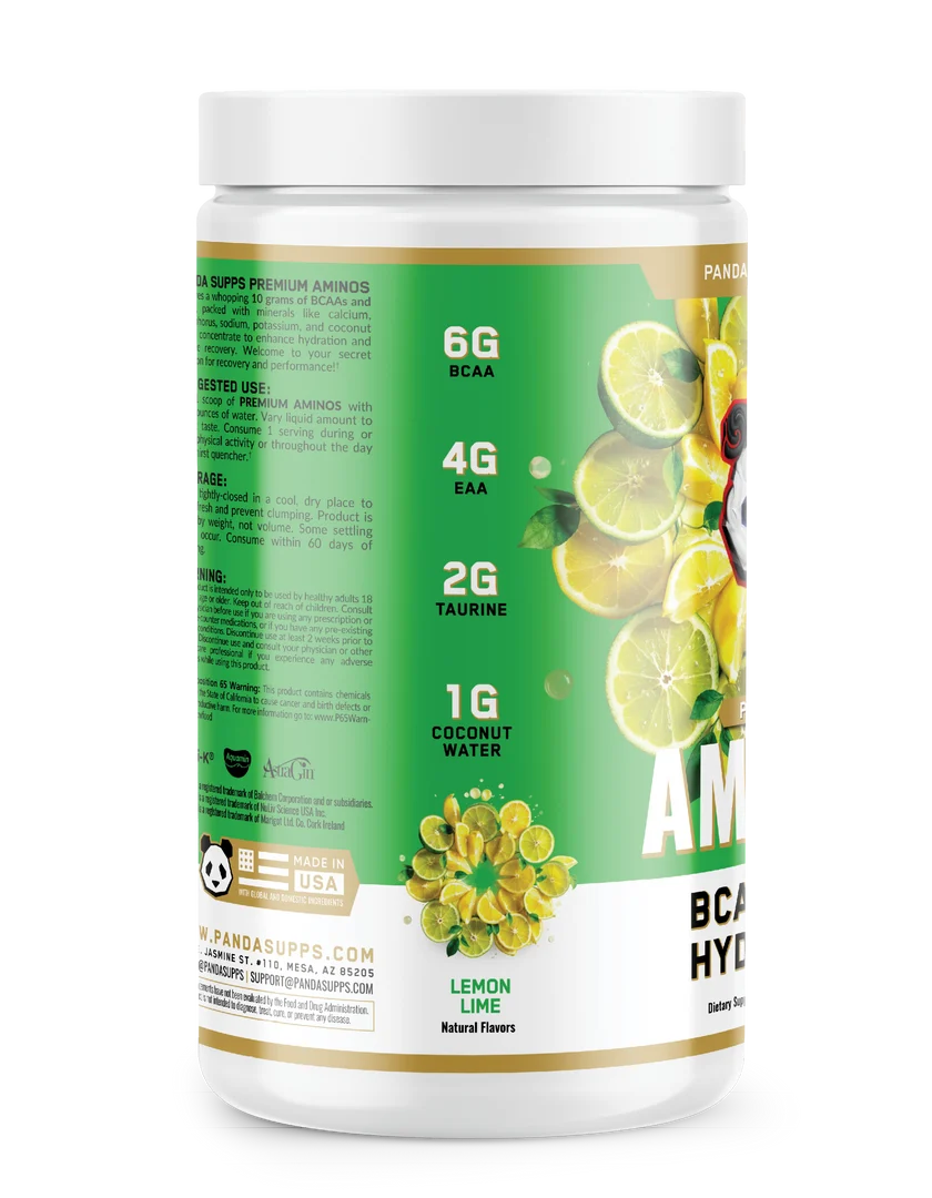 AMINOS | BCAA + EAA + HYDRATION + ELECTROLYTES ( Lemon Lime Crusher)