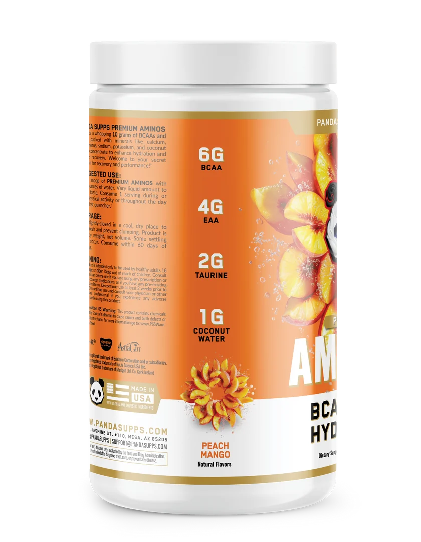 AMINOS | BCAA + EAA + HYDRATION + ELECTROLYTES (Peach Mango)