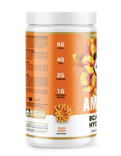 AMINOS | BCAA + EAA + HYDRATION + ELECTROLYTES (Peach Mango)