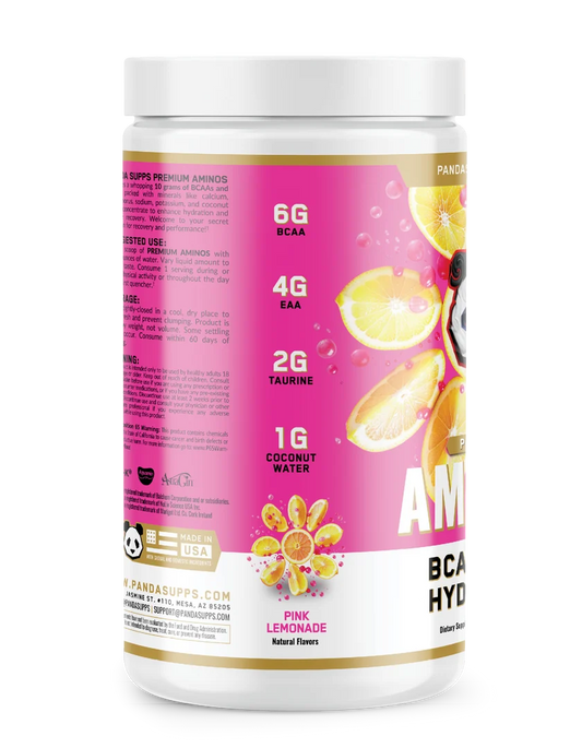 AMINOS | BCAA + EAA + HYDRATION + ELECTROLYTES (Pink Lemonade)