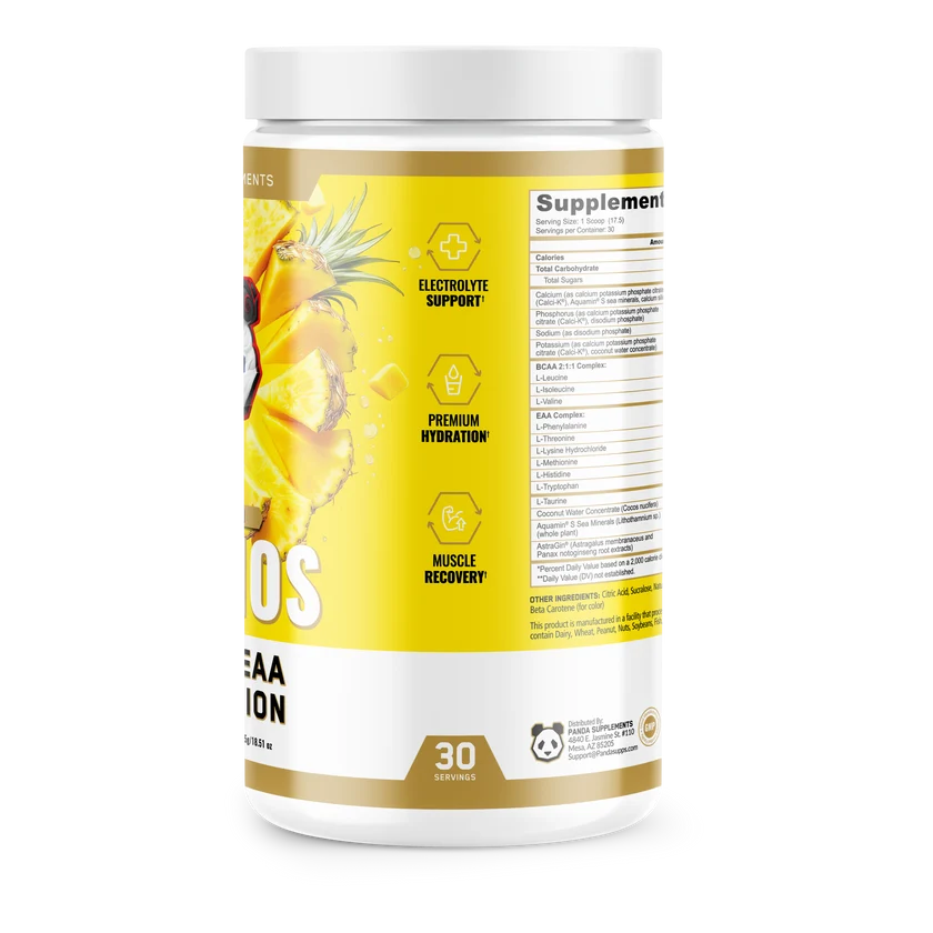 AMINOS | BCAA + EAA + HYDRATION + ELECTROLYTES (Pineapple Splash)