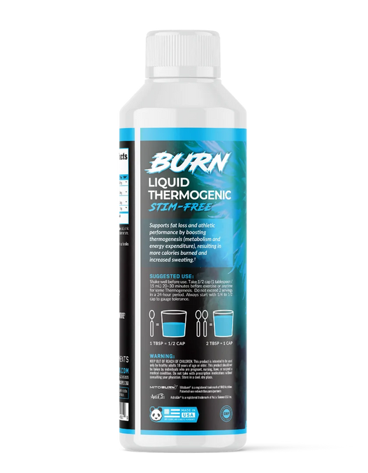 BURN Stim-Free Liquid Thermogenic (Blue Ras Lemonade)