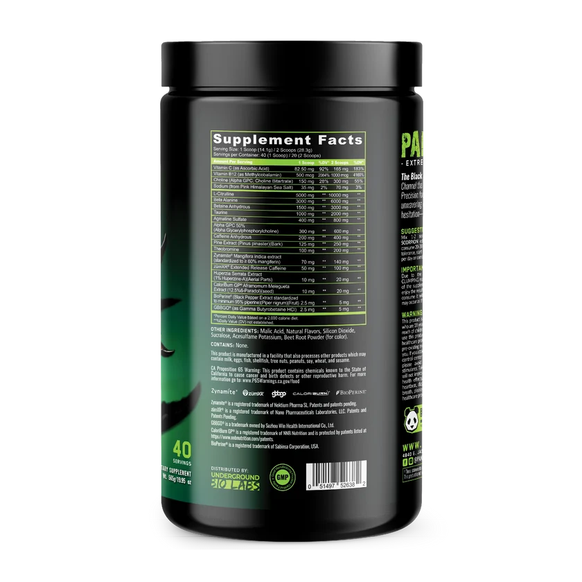 PANDAMIC - Special Edition Extreme Pre-Workout (SCORPION VENOM)