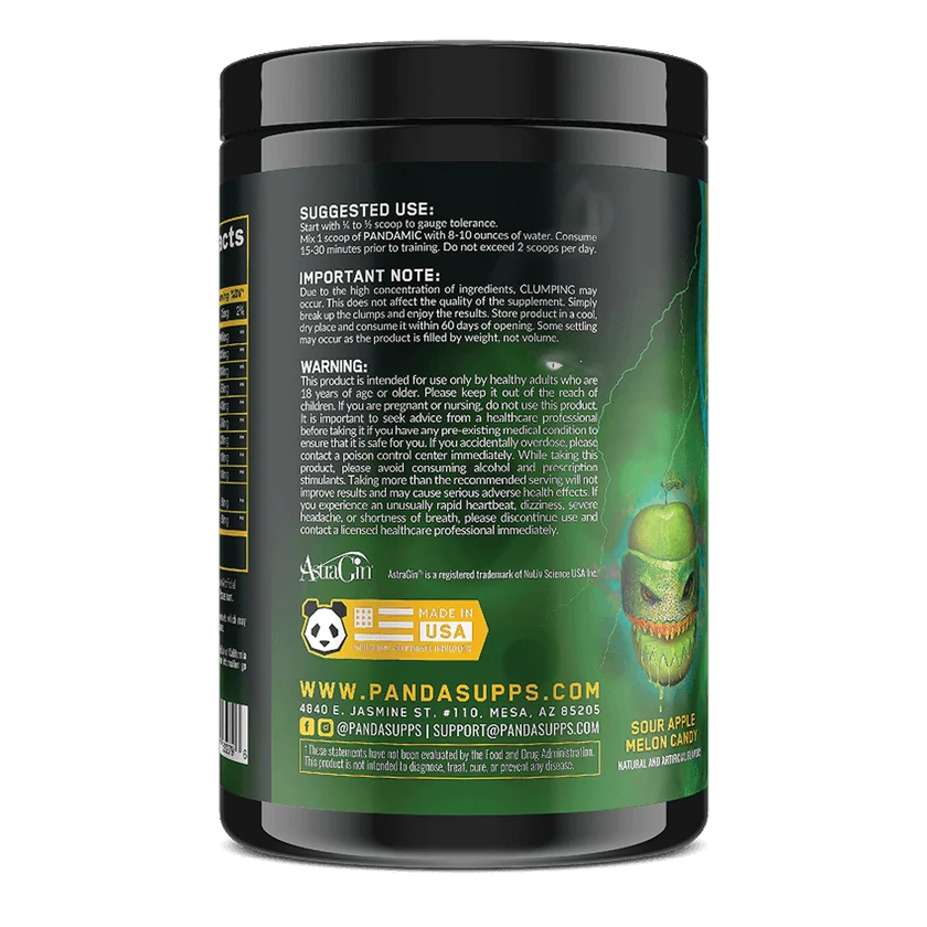 PANDAMIC PRE-WORKOUT SOUR APPLE MELON CANDY