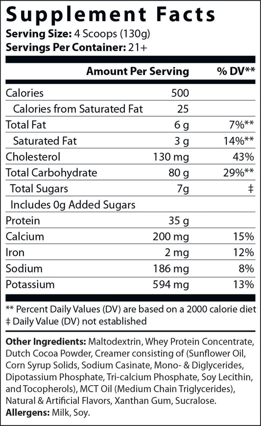 6lb ENERGIZE BULK UP MASS GAINER (Chocolate Milkshake)