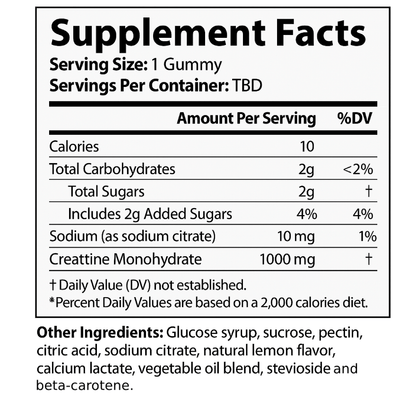 Super Creatine Gummies 1000mg