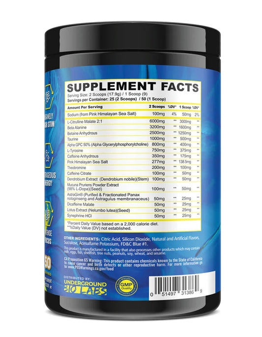 RAMPAGE - EXTREME PRE-WORKOUT (Blue Venom)