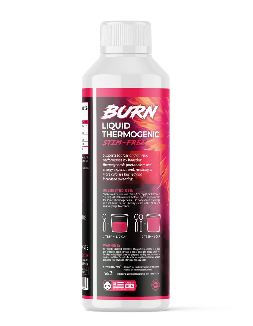 BURN Stim-Free Liquid Thermogenic (Raspberry Limeade)