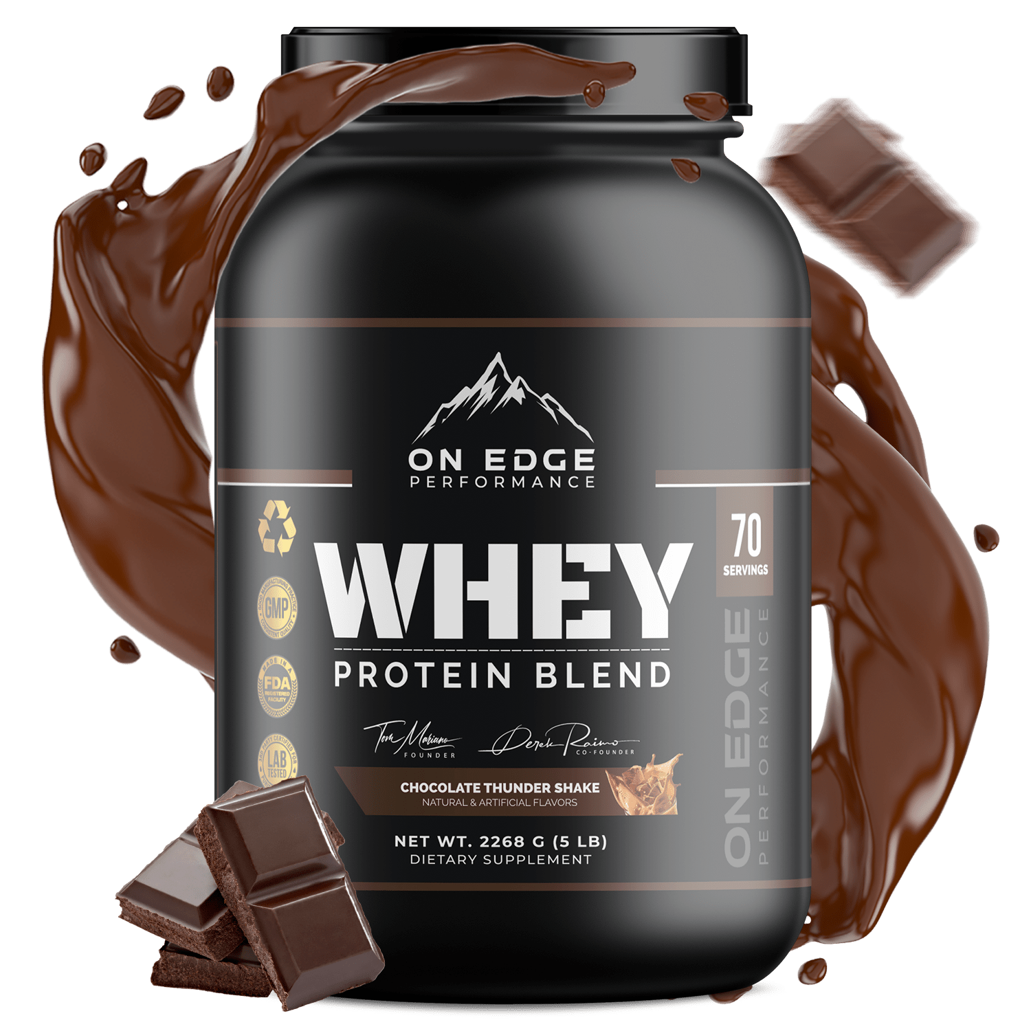 On Edge Performance 100 %Whey Protein Chocolate Thunder Shake