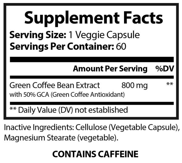 Green Coffee Bean w/GCA -800mg